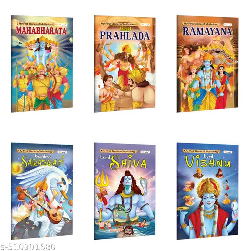 Mahabharat  Prahlad  Ramayan  Saraswati  Shiva and Vishnu - My First Mythology Story : Interactive learning books for toddlers  Kids learning storybook - Pack of 6 books