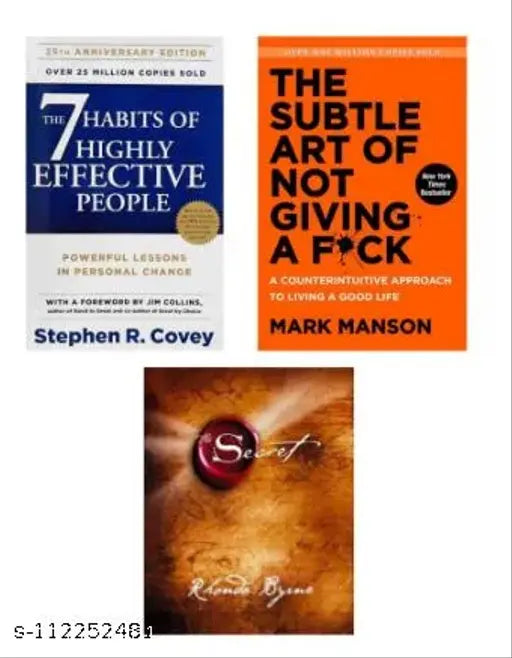 Combo Of 3 Books ( 7 Habits + Subtle Art + The Secret ) English Book For Paperback