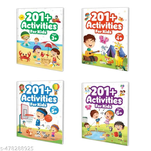 201+ Activities for Kids for Age 3  4  5 and 6 + : Kids Learning Book  Activity Book for Toddlers - Mazes  Spot the differences  Matching games  Patterns  Brain games and more - Pack of 4 Books