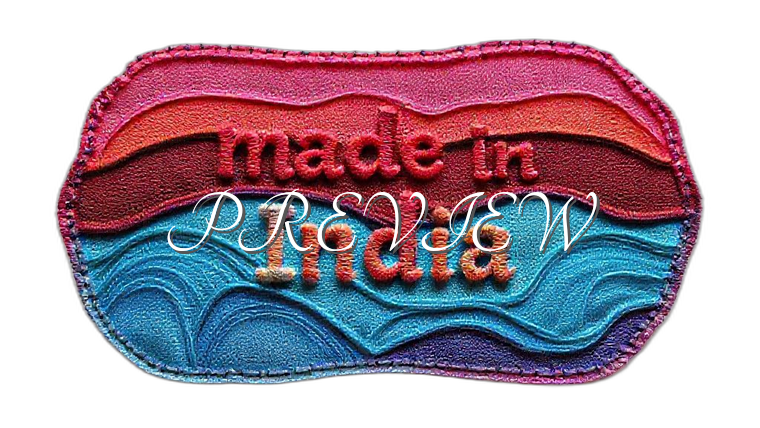 Made in India Style#1 Digital Image | 300 DPI Printable Art | Print on Demand Images | 3D Embroidered Style