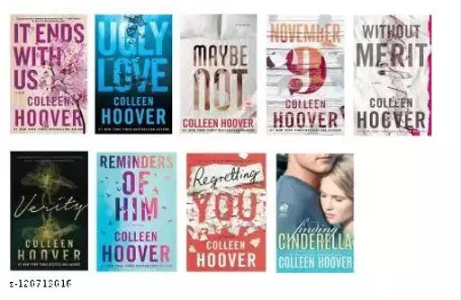 Colleen Hoover Best Selling Novels Combo + It Ends With Us + Ugly Love + Maybe Not + November 9 + Without Merit + Verity + Reminders Of Him + Regretting You + Finding Cinderella + Total Of Nine Bestselling Novels  (Paperback  Colleen Hoover)