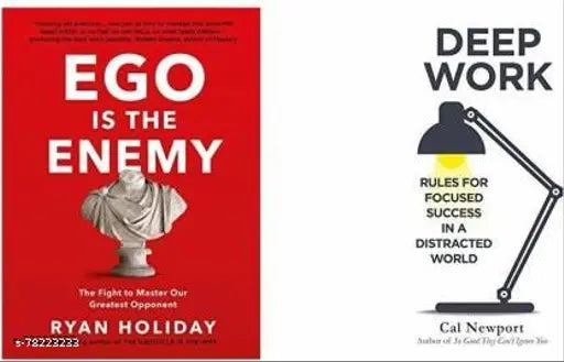 Ego Is The Enemy + Deep Work: Rules For Focused Success In A Distracted World (Set Of 2 Books)  (Paperback  Ryan Holiday  Cal Newport)