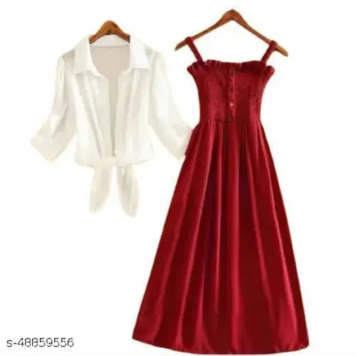 Align smoking dress for women with white shrug