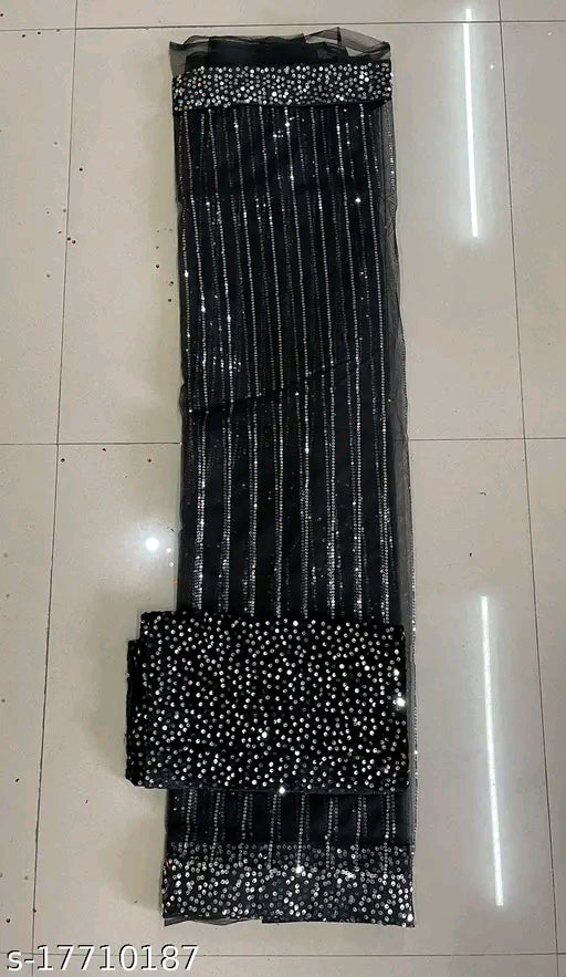 Net saree with blouse piece