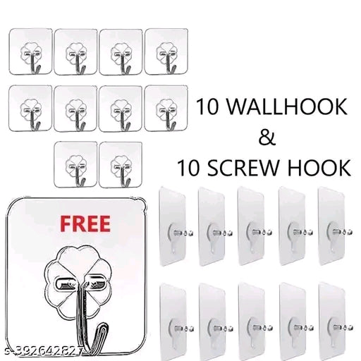Pack of 21 Trendy Wall and Screw Hanger hooks