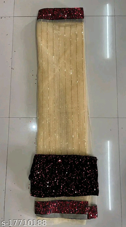 Net saree with blouse piece