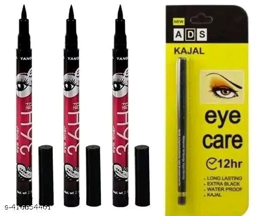 #001 Combo of 3 Eyeliners and 1 Kajal