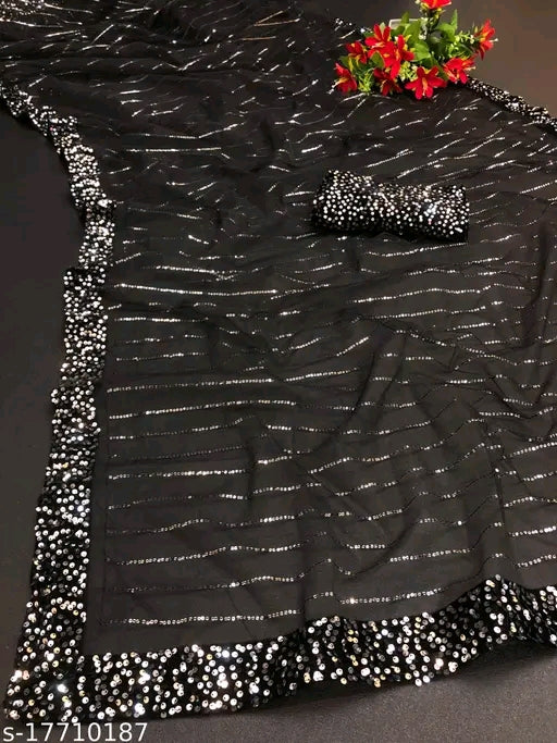 Net saree with blouse piece