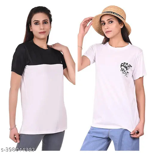 Woman Gym wear Round neck T Shirt