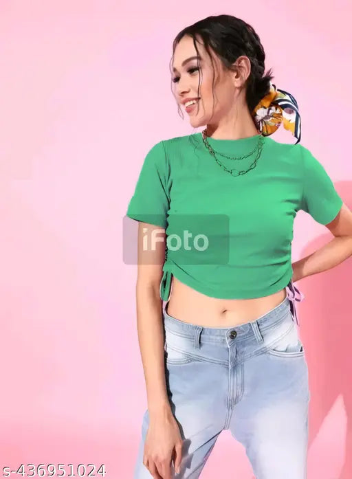 New Side Dori Short Sleeve Fashionable Top For Woman