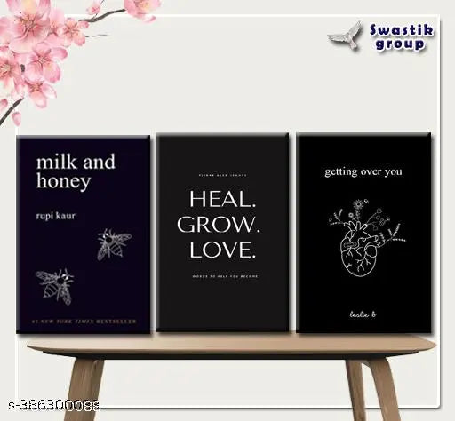 Combo : Milk and Honey + Heal Grow Love+ Getting Over Papperback By (Rupi Kaur  Leslie B  Pierre Alex Jeanty)