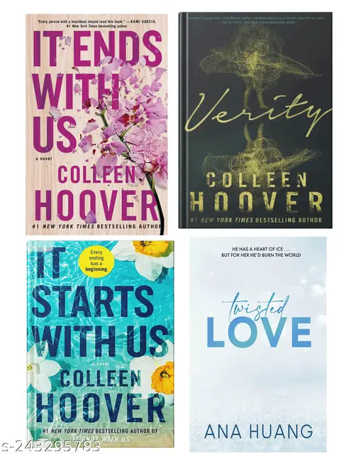 IT END WITH US BY COLLEEN HOOVER  + IT STARTS WITH US BY COLLEEN HOOVER  + VERITY BY COLLEEN HOOVER + TWISTED LOVE BY ANA HUANG
