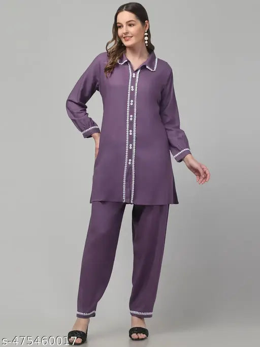 Semi Stitched Viscose Rayon Kurta & Palazzo