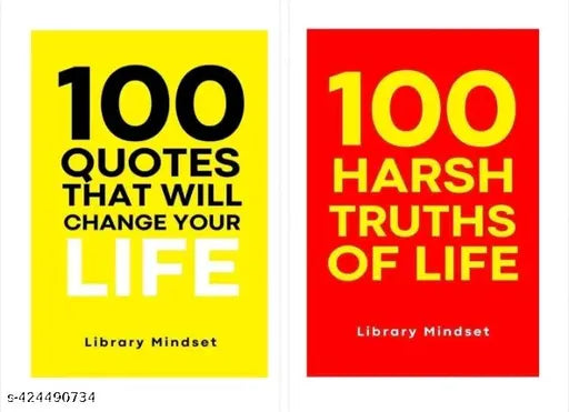Best Combo Of 2 Book Set :- 100 Quiet That Will Change Your Life + 100 Harsh Truths Of Life (English  Paperback  Library Mindset)