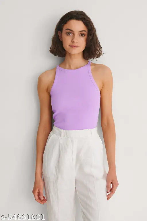 Redamancii Women  Ribbed Spaghetti Tank Top