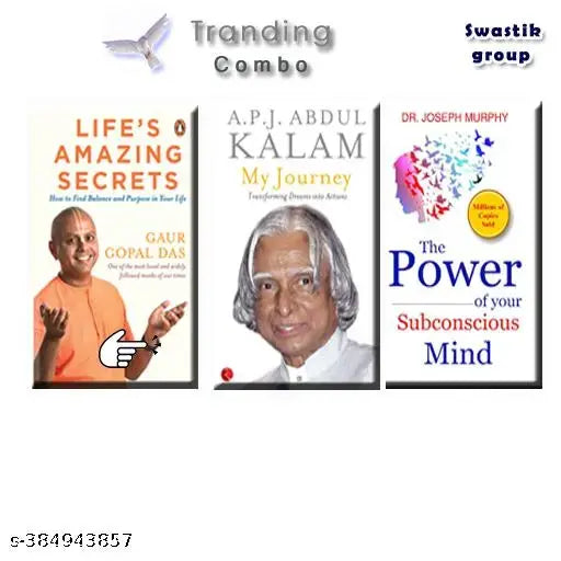combo 0f 3 Books Life’s Amazing Secrets: How to Find Balance and Purpose in Your Life+ MY JOURNEY - TRANSFORMING DREAMS INTO ACTIONS + The Power of Your Subconscious Mind