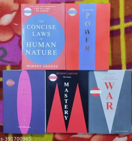 Combo Of Concise 5 Books :- Lows Of Human  48  Lows Of Power   Art Of Seduction   Mastery   War (English  Paperback  Robert Green)