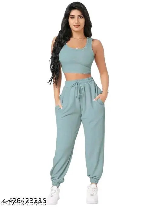 Women's Fleece Regular Fit Stretchable Drawstring Pants/Cargo for Winter Wear - Solid Women Jumpsuit 