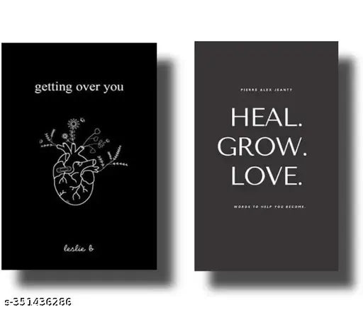 Best Combo Of 2 Book :- Getting Over You + Heal Grow Love (English  Paperback  Leslie B  Pierre Alex Jeanty)