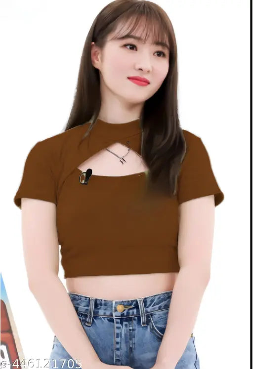 Nyra Cut Front Crop  Top Latest Trending