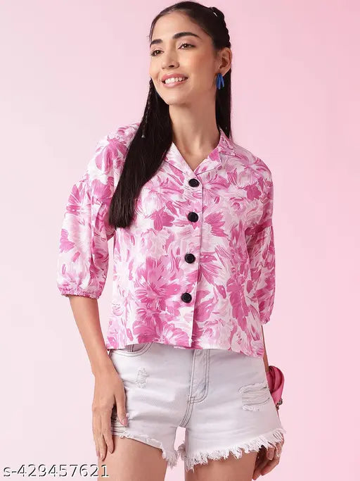 Women's Cotton Printed Casual Resort Shirt