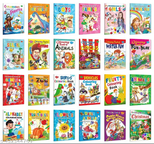 Colouring book for kids : Boys themed colouring book for kids  Colouring book for kids  Animal themed colouring book for kids - Set of 24 colouring book