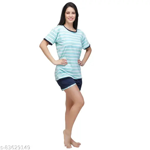 Blue white stripe Active Clothing Set