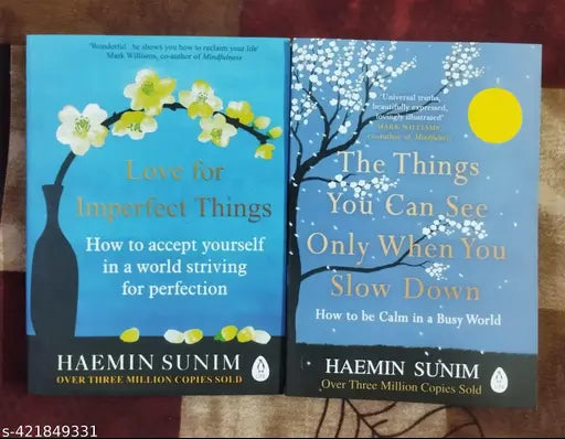 Set Of 2 Book :- Love For Imperfect Things + The Things You Can See Only When You Slow Down (English  Paperback  Haemin Sunim)
