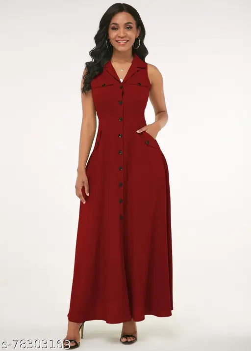 WOMEN'S UPDOWN COLLAR SAFARI DRESS