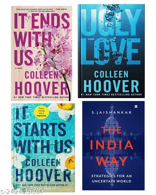 IT END WITH US BY COLLEEN HOOVER  + IT STARTS WITH US BY COLLEEN HOOVER  + UGLY LOVE   BY COLLEEN HOOVER  + THE INDIA WAY  BY S. JAISHANKAR