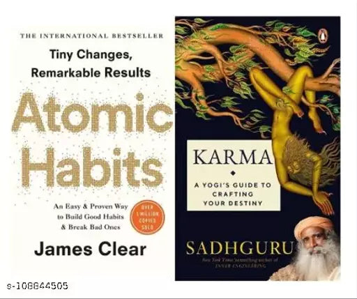 Atomic Habits- James Clear+Karma: A Yogi's Guide to Crafting Your Destiny  must-read book on spirituality and self-impro