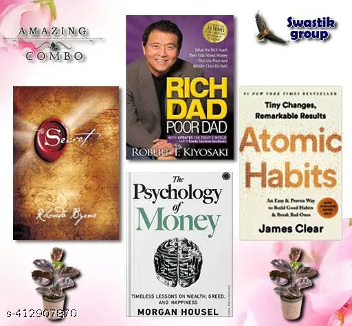 Amazing Combo 4 Books  : The Secret - Rich Dad Poor Dad 