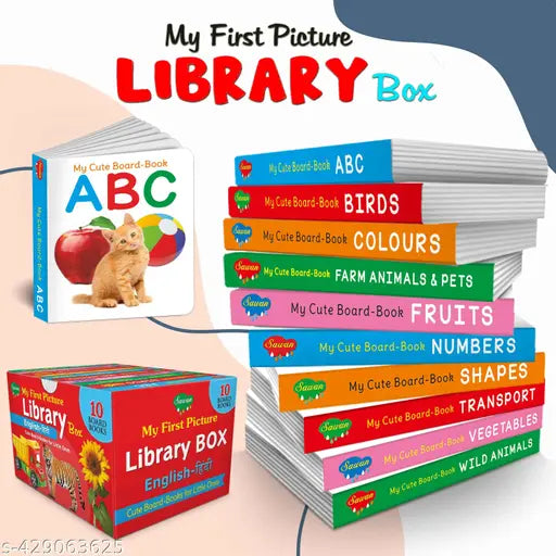 Lkg Class Picture Book Box Set : Board Books For Children  All In One essential Board Book  Gift Set For Kids Picture Library Box Of 10 Board Books (Board book  Sawan)