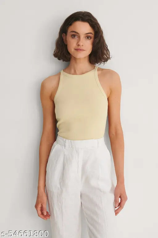 Redamancii Women  Ribbed Spaghetti Tank Top