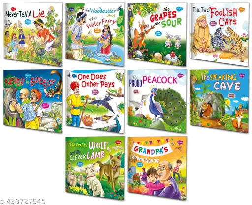 Learning books for kids - Set of 10 Moral Story books for kids.