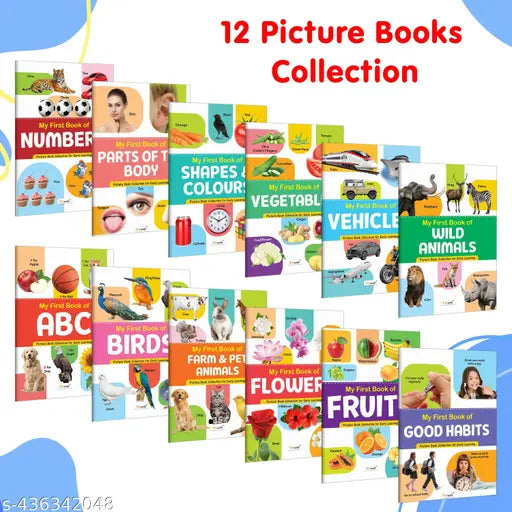 Lkg Class Picture Book : Books For Children  All In One essential Book  Gift For Kids My First Picture Book Collection For Early Learning With  12 Topics  gift for birthday