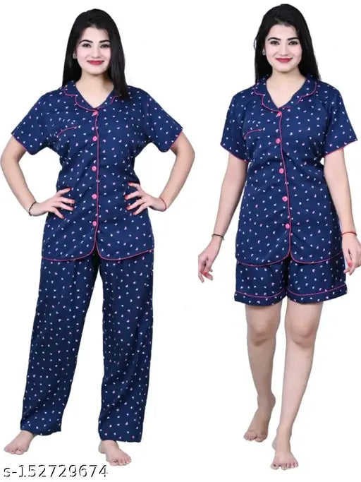 Woman Night Dress/Nightsuit__3 Piece