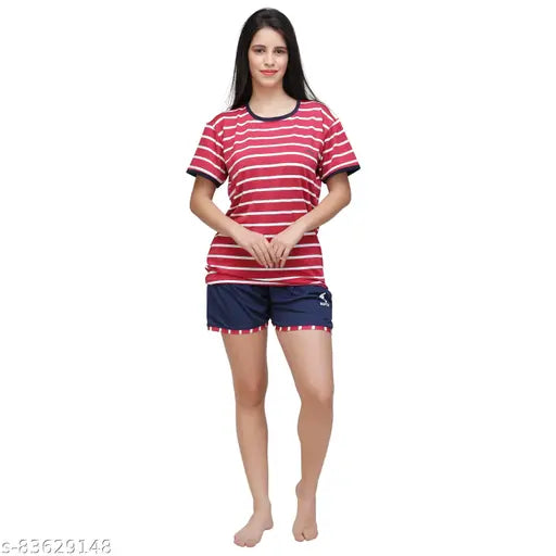 Red white stripe Active Clothing Set