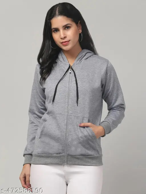 Winter Wear Regular Sweatshirt solid Pullover Hoody best quality fabric comfy design for  Women
