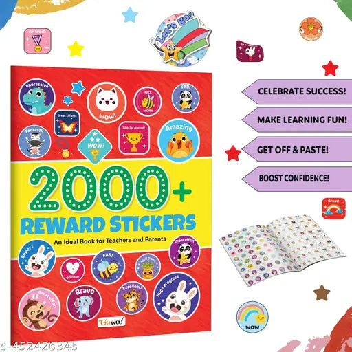 2000+ Reward Stickers : Fun Sticker Book for Teachers and Parents to Encourage Kids  Kids Reward Stickers Book With Over 2000 Stickers