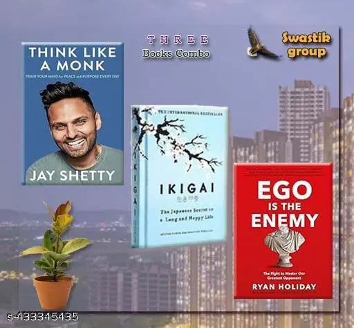 Combo  : Think Like a Monk 1st edition - Ikigai Hardcover 