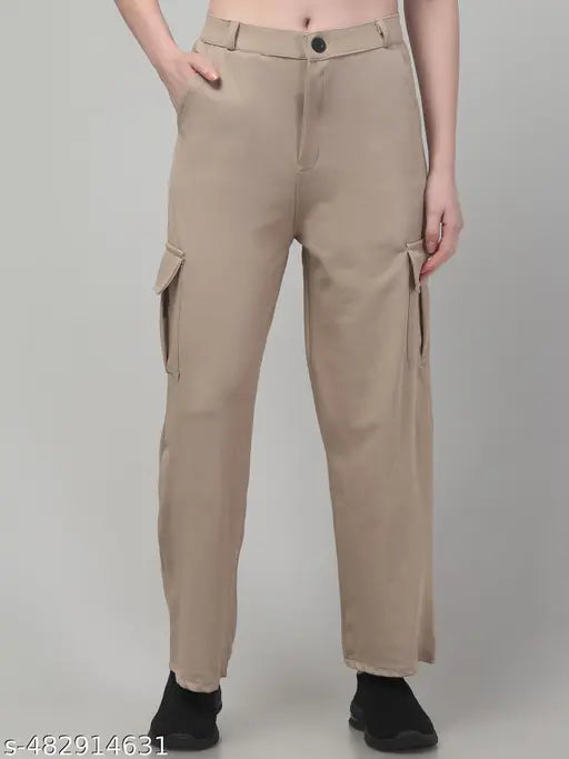 Women solid stylish cargo bell boutam apnts
