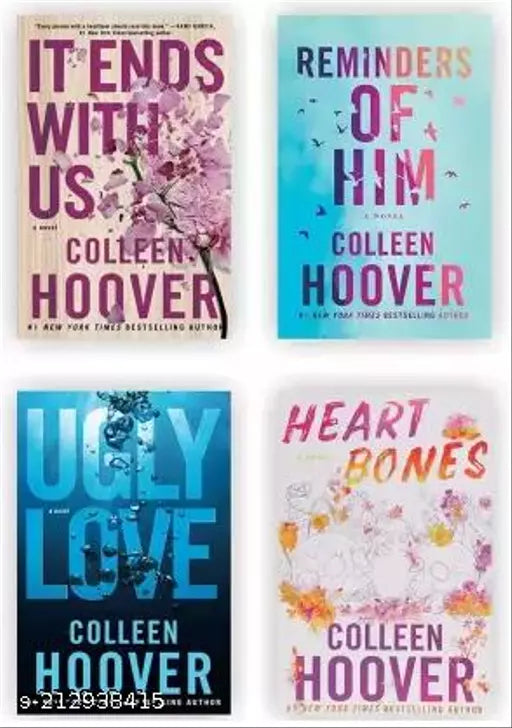 It Ends With Us + Heart Bones + Ugly Love + Reminder Of Him  (Paperback  Colleen Hoover) (SET OF 4 BOOKS)