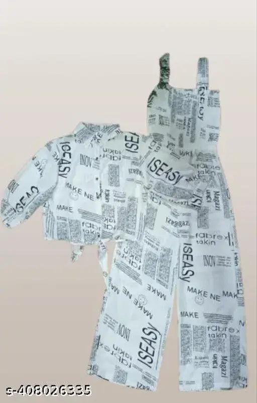 Women Pretty Paper Print Kansai Two Pices Jumpsuit For Partywear