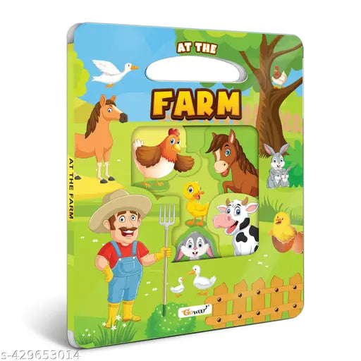 At the Farm Window Cut Board Book : Children's Board Book  Kids Picture Book  Educational Books for Toddlers  Die Cut Board Book