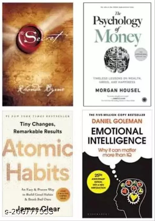 Combo Of Best Sseller Books: Thee Secret + Psycholoogy Of Moneyyy + Emotional Intelligence  (Paperback  Rhonda Byrne  Morgan Housel) (4 BOOKS COMBO)