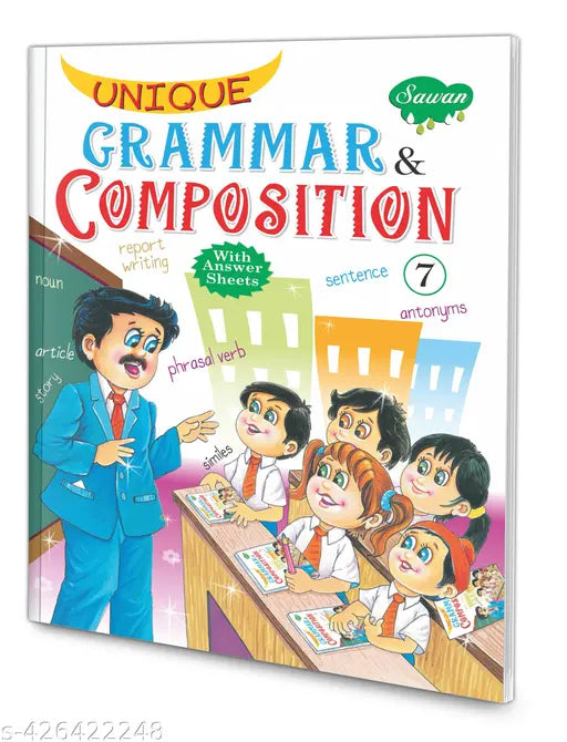 Unique Grammar & Composition – 7 Book for kids : English grammer book  Learning book for kids  Grammer book for kids  Educational book for kids.