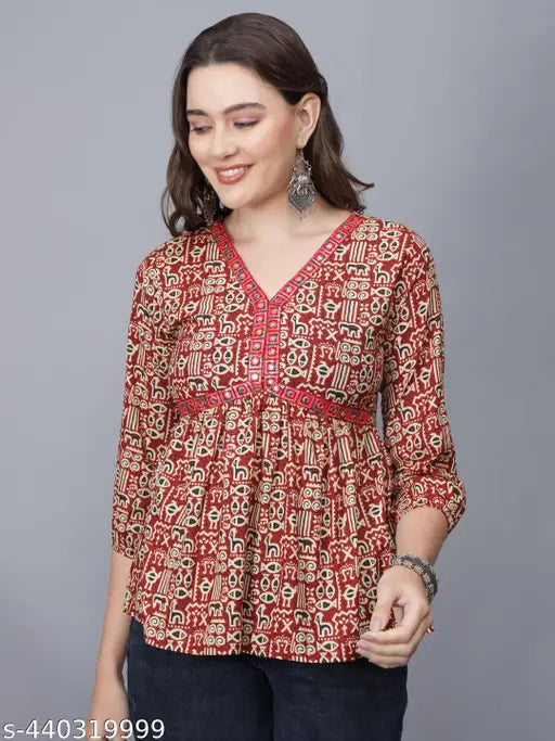 etraana Women Printed Straight Kurta