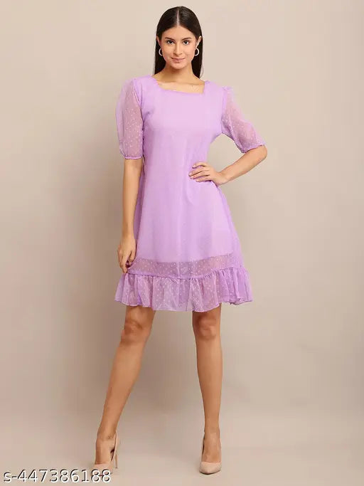 TM Purple Butti Short Dress