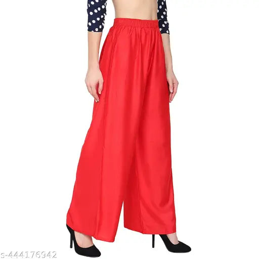 HF plain red palazzo
